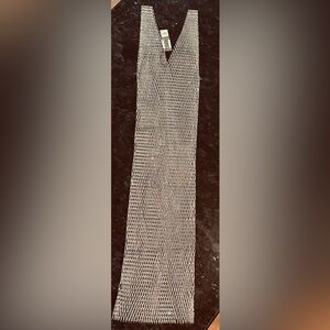 Gold Mesh With Onyx Crystal Sleeveless Dress